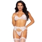 Preview: 3 Tlg. Set BH Strumpfgürtel Und G-String S | Leg Avenue