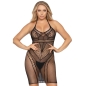 Preview: Mehrnetz Minikleid OneSize Schwarz | Leg Avenue