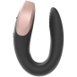 Preview: Double Love Luxury Partnervibrator Schwarz | Satisfyer