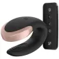 Preview: Double Love Luxury Partnervibrator Schwarz – Satisfyer