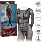 Preview: Packaging and black lace bodysuit with pattern, ripped crotch, hand washable, one year guarantee.