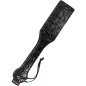 Preview: Black paddle with geometric pattern and loop on the handle.