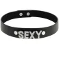 Preview: Sexy Veganes Lederhalsband – Coquette Chic Desire