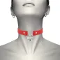 Preview: Person mit rotem Halsband und herzförmigem Schloss.