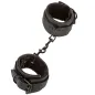 Preview: Black fabric handcuffs connected by a chain, on a white background.