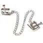 Preview: Silver clips with chain, on a white background.