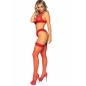 Preview: Dreiteiliges Set OneSize Rot | Leg Avenue