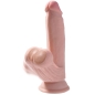 Preview: Triple Density Dildo Mit Schwingenden Eiern 15,2cm Hautfarben | King Cock