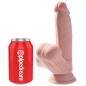Preview: Triple Density Dildo Mit Schwingenden Eiern 15,2cm Hautfarben | King Cock
