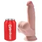 Preview: Triple Density Dildo Mit Swinging Balls 15,2cm Fleisch – King Cock
