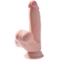 Preview: Triple Density Dildo Mit Schwingenden Eiern 15,2cm Hautfarben | King Cock