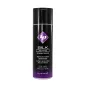 Preview: Schwarze Flasche ID Silk Gleitmittel, 65 ml, mit lila Etikett und weißem Text.