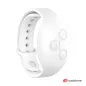 Preview: Weiße Smartwatch mit drei Tasten auf der Seite, Logo "watchme" unten rechts.