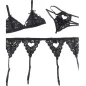 Preview: Three-piece set bra + garter belt + thong L/XL – Subblime