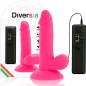 Preview: Flexibler Vibrierender Dildo 17cm Rosa | Diversia