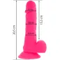 Preview: Flexibler Vibrierender Dildo 20,5cm Rosa – Diversia