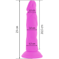 Preview: Flexibler Vibrierender Dildo 23cm Lila | Diversia