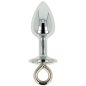 Preview: Fetish Metall Buttplug Mit Ring | Ohmama