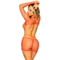 Preview: Langärmliges Minikleid Aus Netz OneSize Rot | Leg Avenue