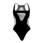 Preview: Racerback Thong Body OneSize Schwarz | Leg Avenue