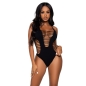 Preview: Racerback Thong Body OneSize Schwarz | Leg Avenue