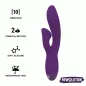 Preview: Lila Vibrator mit 10 Vibrationsmodi, 2 Motoren, weichem Silikon, wasserdicht IPX6, Marke Rewolution.