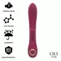 Preview: Roter Vibrator mit leistungsstarkem Motor, weichem Silikon, wasserdicht, BPA-frei. CICI Beauty-Logo unten rechts.