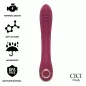 Preview: Red vibrator with a powerful motor, soft silicone, waterproof, BPA-free. CICI Beauty logo in the bottom right corner.