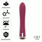 Preview: Red vibrator with a powerful motor, soft silicone, waterproof, BPA-free. CICI Beauty logo in the bottom right corner.
