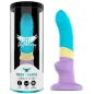 Preview: A colorful dildo in pastel shades, packaged in a transparent tube labeled "Mythology Colby - Pastel".