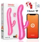 Preview: Pink vibrating device with packaging and smartphone app, Bluetooth-enabled, for remote control worldwide.