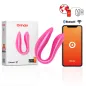 Preview: Pinkes Bluetooth-Gerät mit Verpackung und Smartphone-App, kompatibel mit Google Play und App Store.
