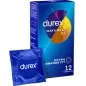 Preview: Durex Natural XL condom pack containing 12 pieces, blue design, extra large fit.