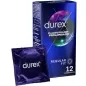 Preview: Durex condom packaging containing 12 pieces, purple design, with "Placer/Prazer Prolongado" and "Regular Fit" inscription.