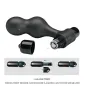 Preview: Vibrierender Analplug Aus Silikon Schwarz – Mr Play