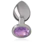 Preview: Anal Plug Made Of Aluminum With Purple Glass S – Intense