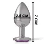 Preview: Anal Plug Made Of Aluminum With Purple Glass S – Intense