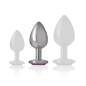 Preview: Analplug Aus Aluminium Mit Violettem Glas Grösse M | Intense