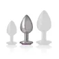 Preview: Analplug Aus Aluminium Mit Violettem Glas M – Intense