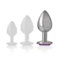 Preview: Analplug Aus Aluminium Mit Violettem Glas L – Intense