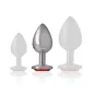 Preview: Metall Analplug Mit Rotem Glas M – Intense
