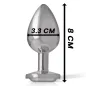 Preview: Aluminum Anal Plug with Silver Glass M – Intense
