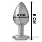 Preview: Aluminum Anal Plug with Silver Glass L – Intense