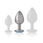 Preview: Aluminum Anal Plug with Blue Glass M – Intense