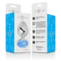 Preview: Analplug Aus Aluminium Mit Blauem Kristall L – Intense