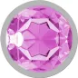Preview: Aluminum Anal Plug With Pink Glass M – Intense