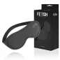 Preview: Black eye mask with elastic band, packaging in the background with the inscription "Fetish Submissive".