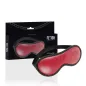 Preview: Red eye mask with a black border, packaged in a black box with a chain motif and the inscription "Fetish Submissive".
