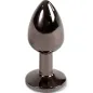 Preview: Metallic plug with a smooth, glossy surface and wide base.