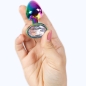 Preview: Metall Buttplug Regenbogen 7cm | Secretplay